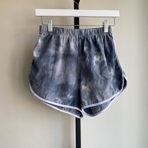 Tie Dye Athletic Shorts with Trim